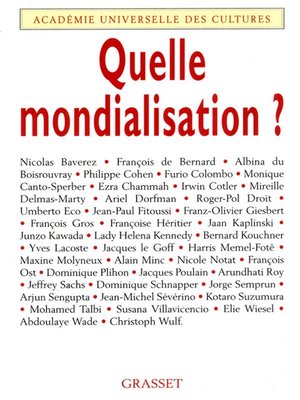 cover image of Quelle mondialisation ?